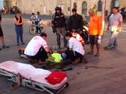  بالصور: إصابة خطيرة لراكب دراجة هوائية في ميناء يافا 